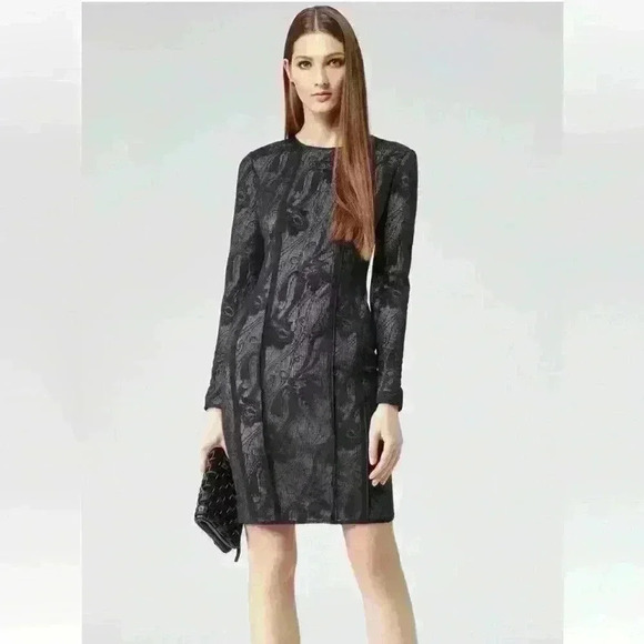 REISS Stunning Bodycon Kitty Lace fitted‎ black dress size 4 - Picture 2 of 8